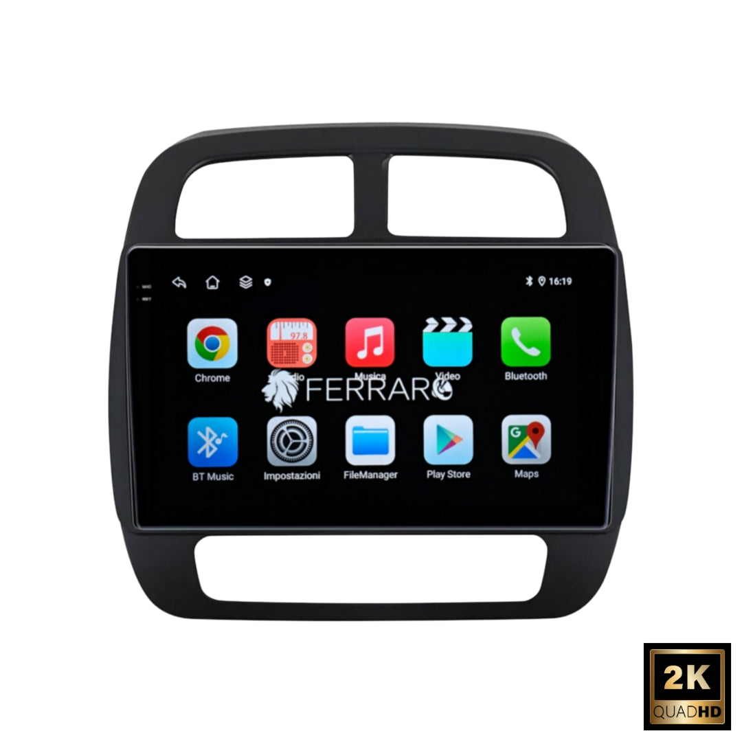 (PRENOTA) Autoradio per Renault Kwid, K-ZE, Dacia Spring (2021+) 9" 2K, Android, Bluetooth, CarPlay, Android Auto, 12/256GB Ram