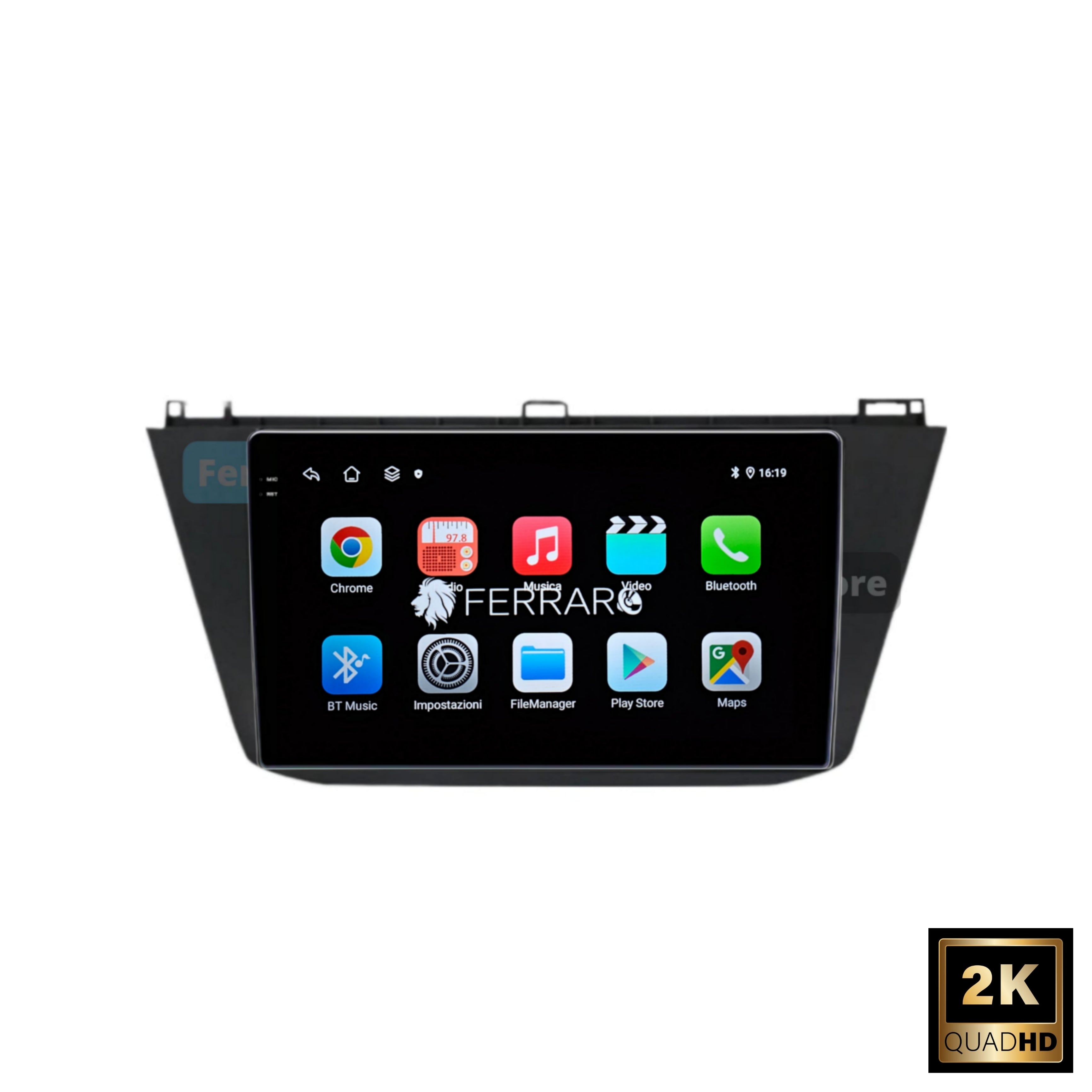 Autoradio per Volkswagen Tiguan 9" 2K | 2016-2020 | Android | Bluetooth | CarPlay | Android Auto | 12/256GB Ram