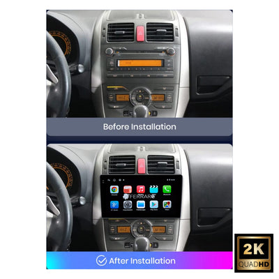 Autoradio per Toyota Auris E150 9" 2K | 2006-2012 | Android | Bluetooth | CarPlay | Android Auto | 12/256GB Ram