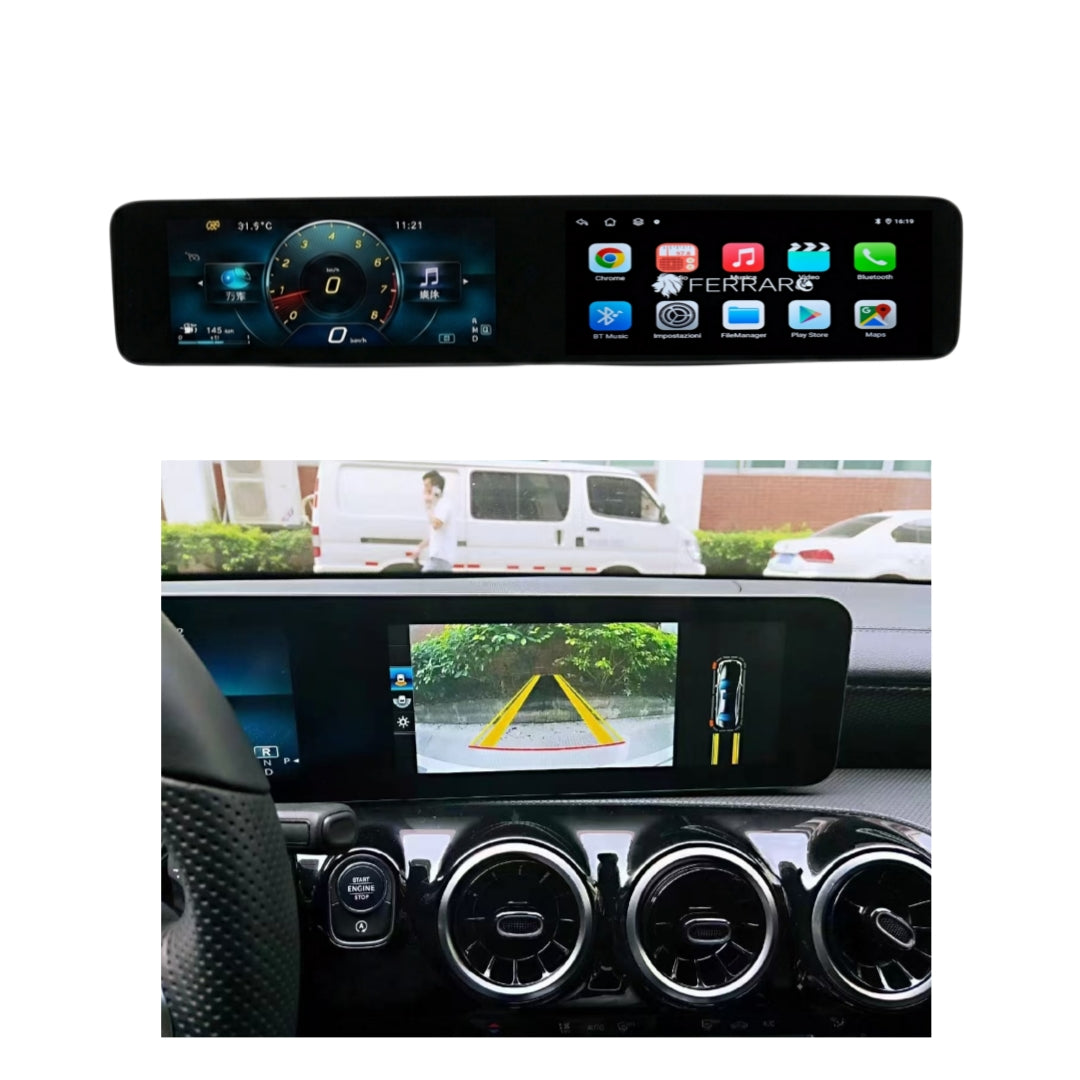 (PRENOTA) Autoradio per Mercedes Benz Classe A W177 12.3" + 12.3", Android, Bluetooth, CarPlay, Android Auto, 8/128GB Ram