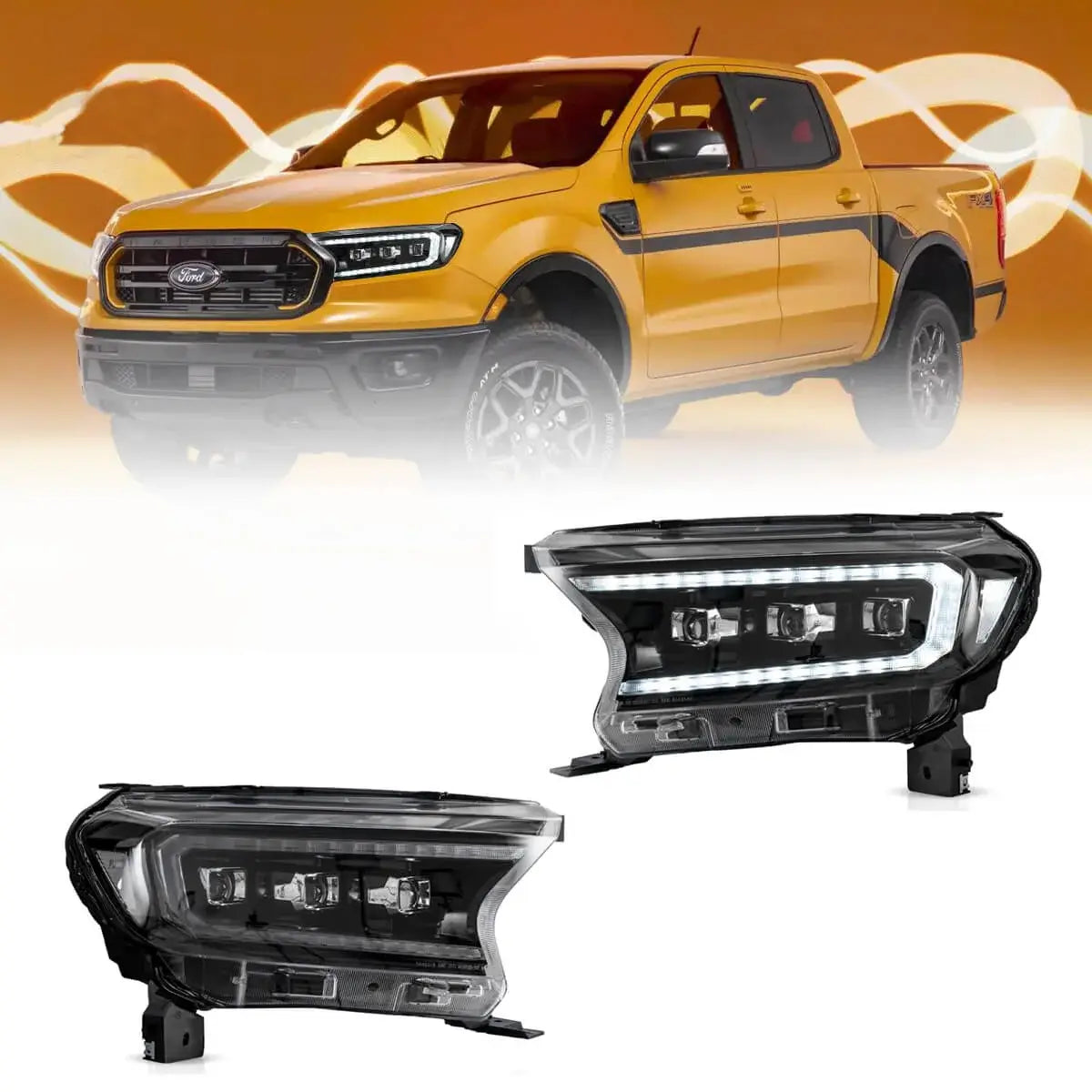Fanali Anteriore Completo per Ford Ranger 3ª Serie (2015-2021) a LED