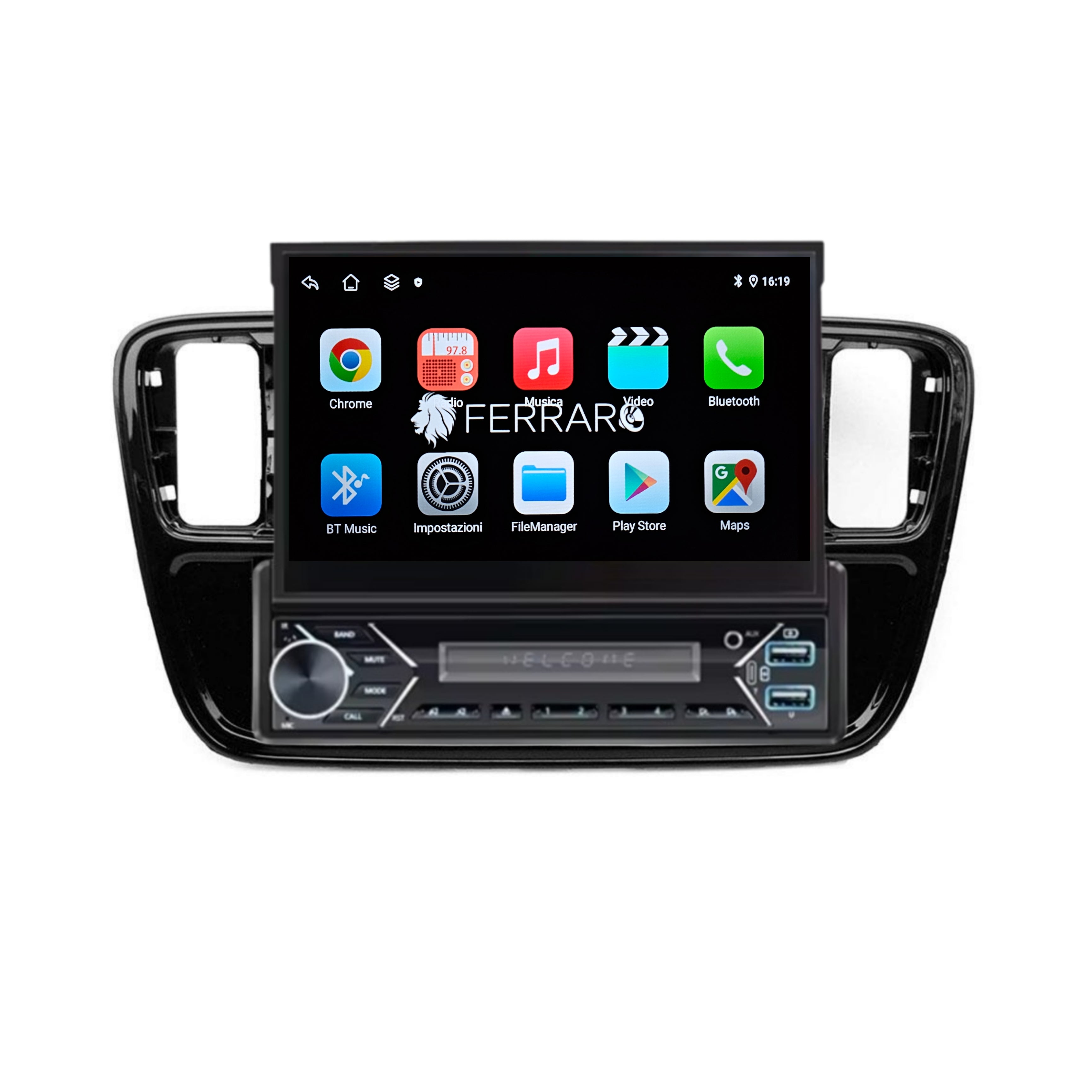 Autoradio per Volkswagen UP 7" | 2011-2024 | Android | Bluetooth | Motorizzato | CarPlay | Android Auto | 2/32GB Ram