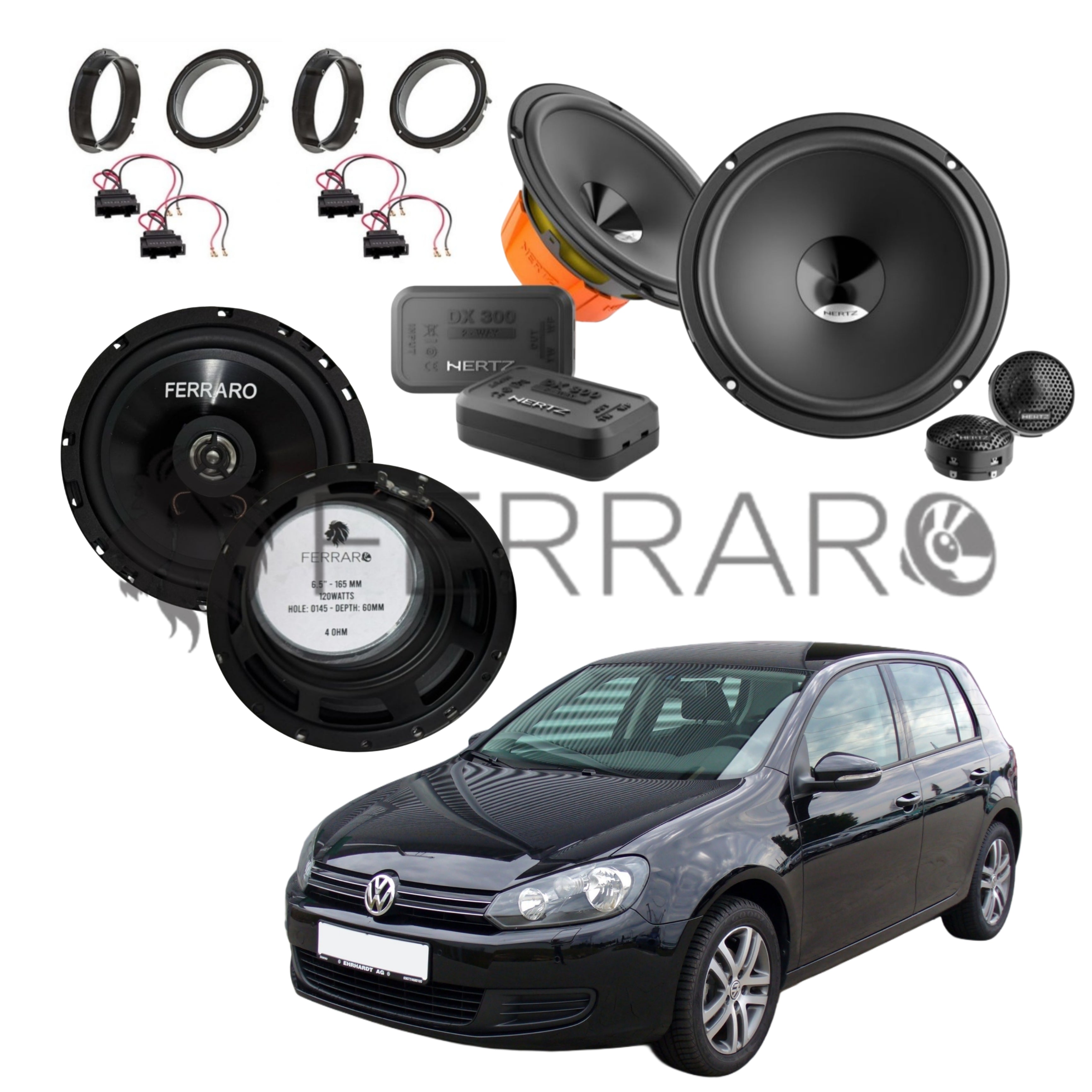 Hertz Kit 6 Casse | DSK 165.3 | ASC-552PC | Ant/Post | VW Golf 6ª Serie dal 2008>