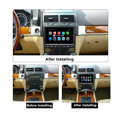 Kit Montaggio Autoradio 9"Pollici Volkswagen Touareg (2002-2010), Mascherina, Cablaggio per Autoradio Android