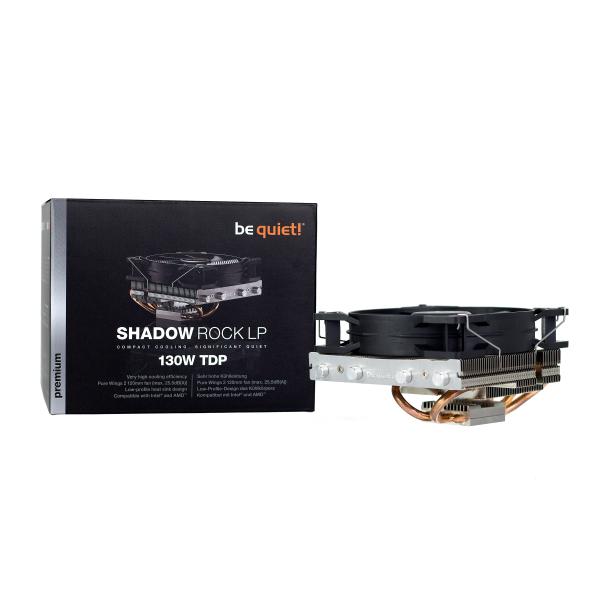 Be Quiet! Shadow Rock LP Processore Refrigeratore 12 cm Nero, Rame, Argento