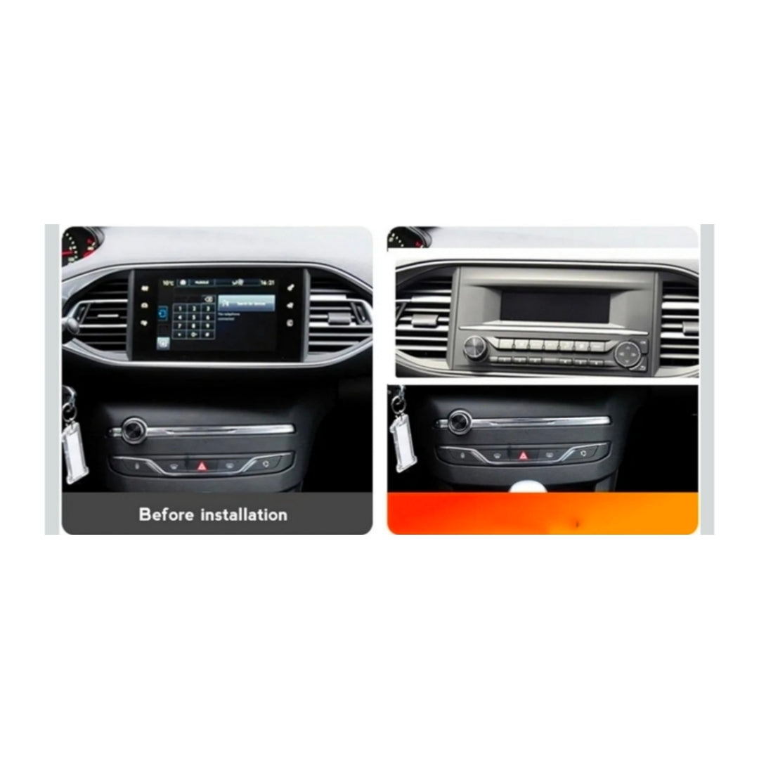Kit Montaggio Autoradio 9"Pollici Peugeot 308 (2013-2021) Mascherina, Cablaggio Autoradio Android
