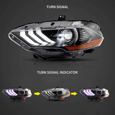 Fanali Anteriore Completo per Ford Mustang 6ª Serie (2018-2024) a LED, RGB