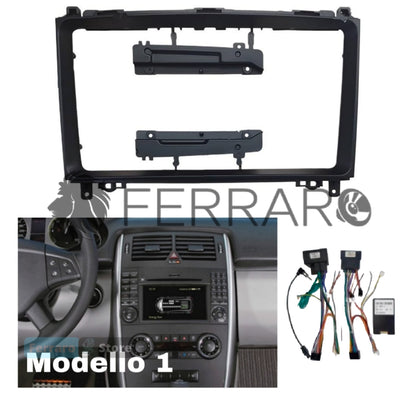 Kit Montaggio Autoradio 9"Pollici Mercedes Classe A/B (2004-2012), Mascherina, Cablaggio per Autoradio Android
