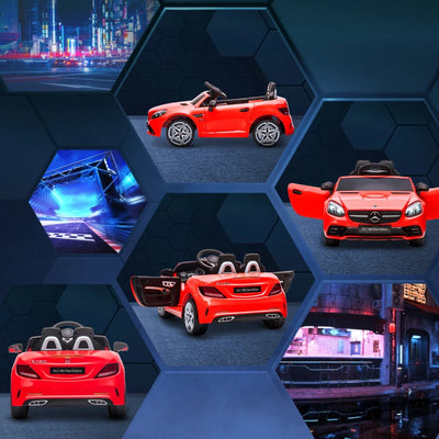 AIYAPLAY Macchina Elettrica per Bambini Licenza Mercedes SLC 300 con Telecomando, in PP e Metallo, 107x62.5x44 cm, Rosso