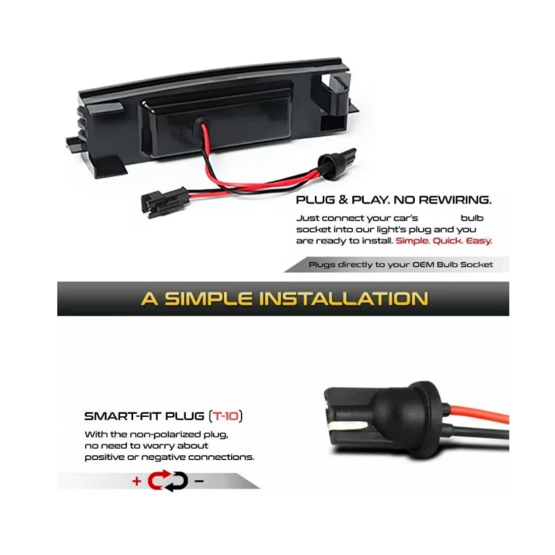 Set Luci Targa a Led per Toyota Auris, Aygo, Corolla, Yaris, RAV4 (Compatibilità in Descrizione), Plug and Play