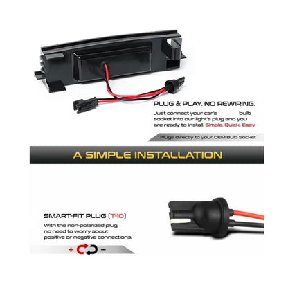 Set Luci Targa a Led per Toyota Auris, Aygo, Corolla, Yaris, RAV4 (Compatibilità in Descrizione), Plug and Play