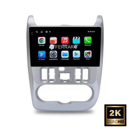 Autoradio per Renault Logan Sandero 9" 2K | Dacia Duster | 2009-2015 | Android | Bluetooth | CarPlay | Android Auto | 12/256GB Ram