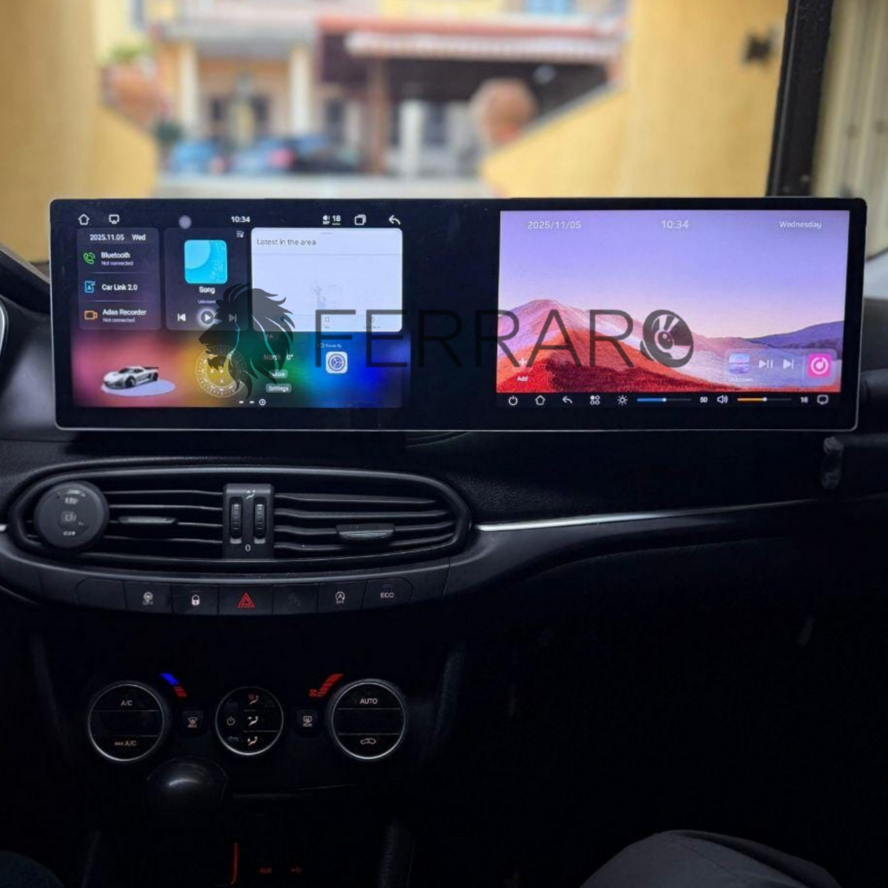 Autoradio per Fiat Tipo 10" + 10" | Dal 2016 in Poi | Android | Bluetooth | CarPlay | Android Auto | 8/256GB Ram