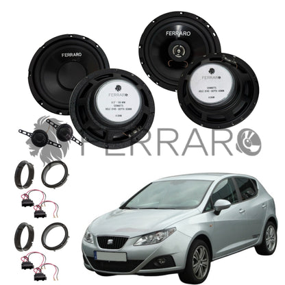 FerraroStore Kit 6 Altoparlanti | ASK-165.2 | ASC-652PC | Ant/Post | Seat Ibiza 6L (2002-2008)