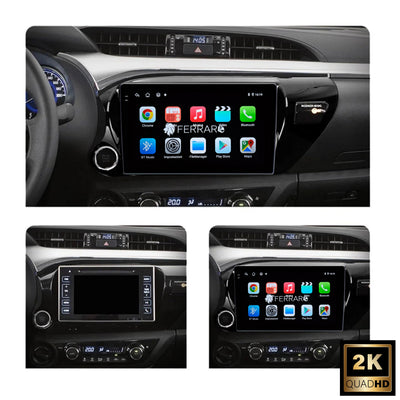 Autoradio per Toyota Hilux AN120 10.1" 2K | 2015-2024 | Android | Bluetooth | CarPlay | Android Auto | 4/64GB Ram