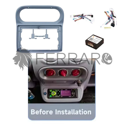 Kit Montaggio Autoradio 9"Pollici Renault Twingo II (2007-2014) Mascherina, Cablaggio per Autoradio Android