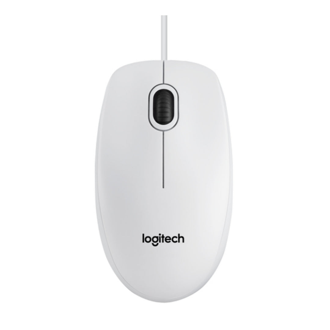 Logitech Mouse Ottico, USB, B100, Bianco, 910-003360