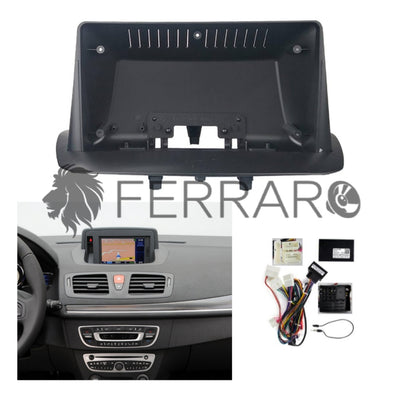 Kit Montaggio Autoradio 9"Pollici Renault Megane 3 (2008-2016) Mascherina, Cablaggio per Autoradio Android