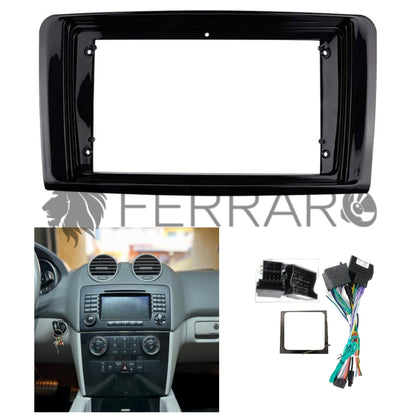 Kit Montaggio Autoradio 9"Pollici Mercedes Classe ML, GL X164 (2005-2012), Mascherina, Cablaggio per Autoradio Android