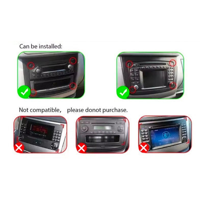 Kit Montaggio Autoradio 10.1" Pollici, Mercedes Viano, Vito W639 (2003-2014) Mascherina, Cablaggio, per Autoradio Android