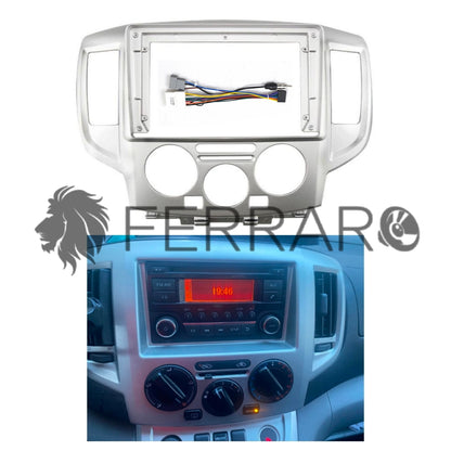 Kit Montaggio Autoradio 9"Pollici Nissan Evalia L200, NV200 (2009-2016), Mascherina, Cablaggio per Autoradio Android