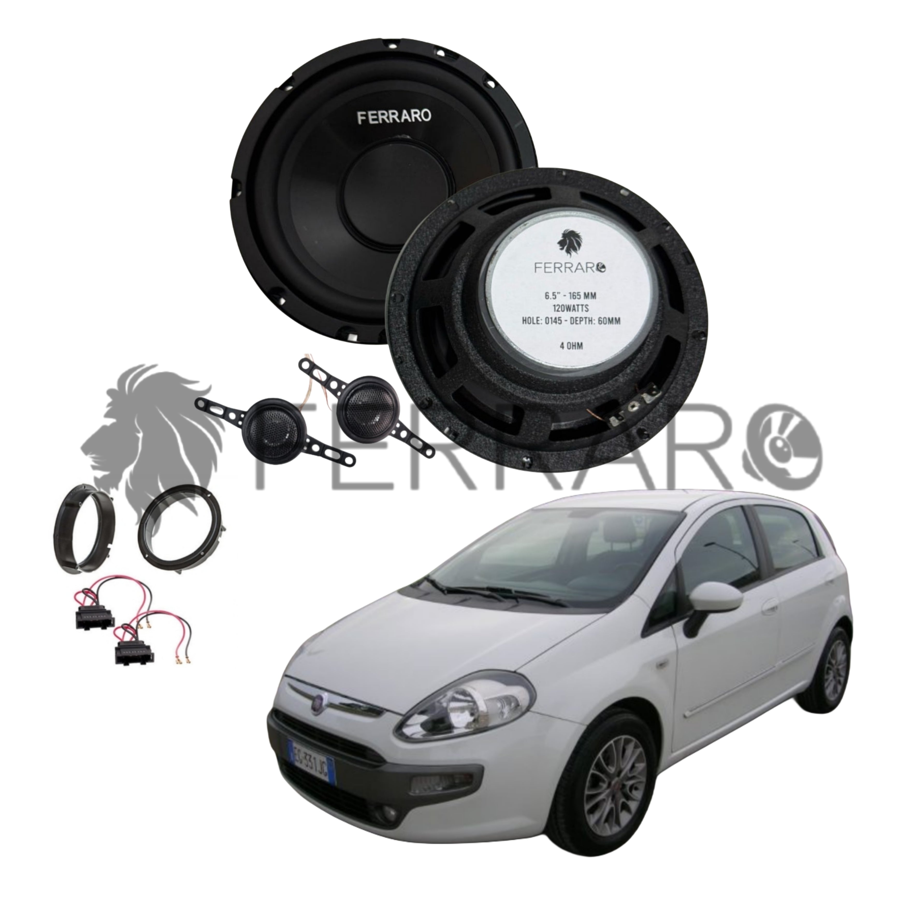 FerraroStore Kit 2 Altoparlanti | ASK-165.2 | Ant o Post | Fiat Punto Evo