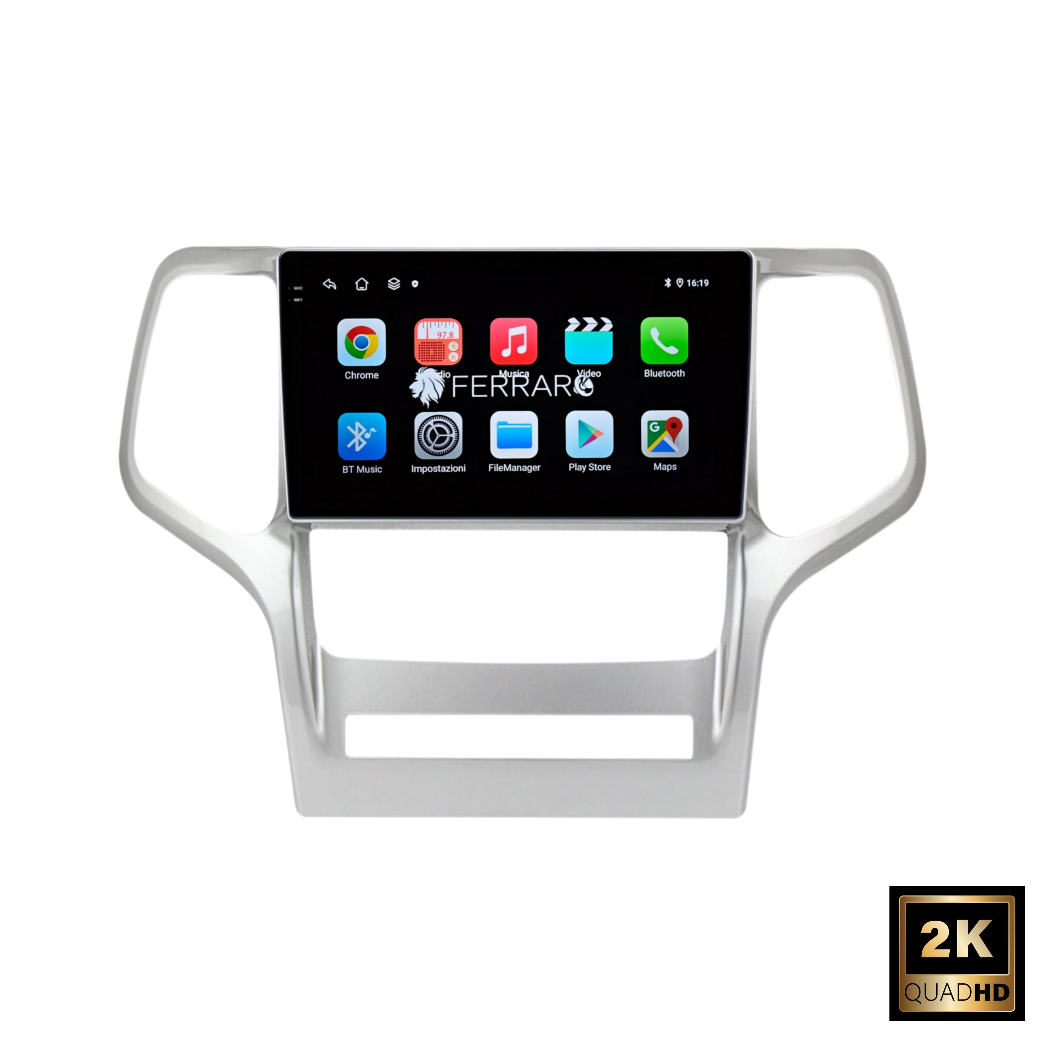 Autoradio per Jeep Grand Cherokee 9" 2K | 2010-2013 | Android | Bluetooth | CarPlay | Android Auto | 12/256GB Ram