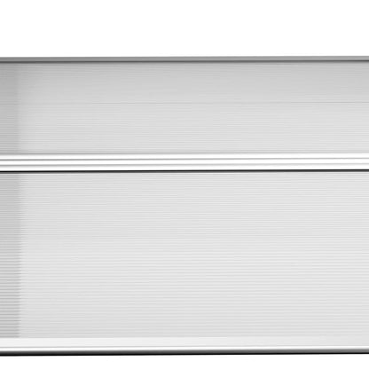 Outsunny Pensilina da Esterno per Finestre e Porte in Policarbonato e Alluminio, 200x96x27cm, Trasparente