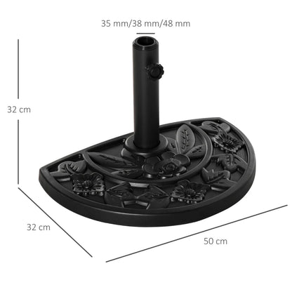 Outsunny Base per Ombrellone da Giardino con Palo da 35mm / 38mm / 48mm Cemento Φ50x32x32cm