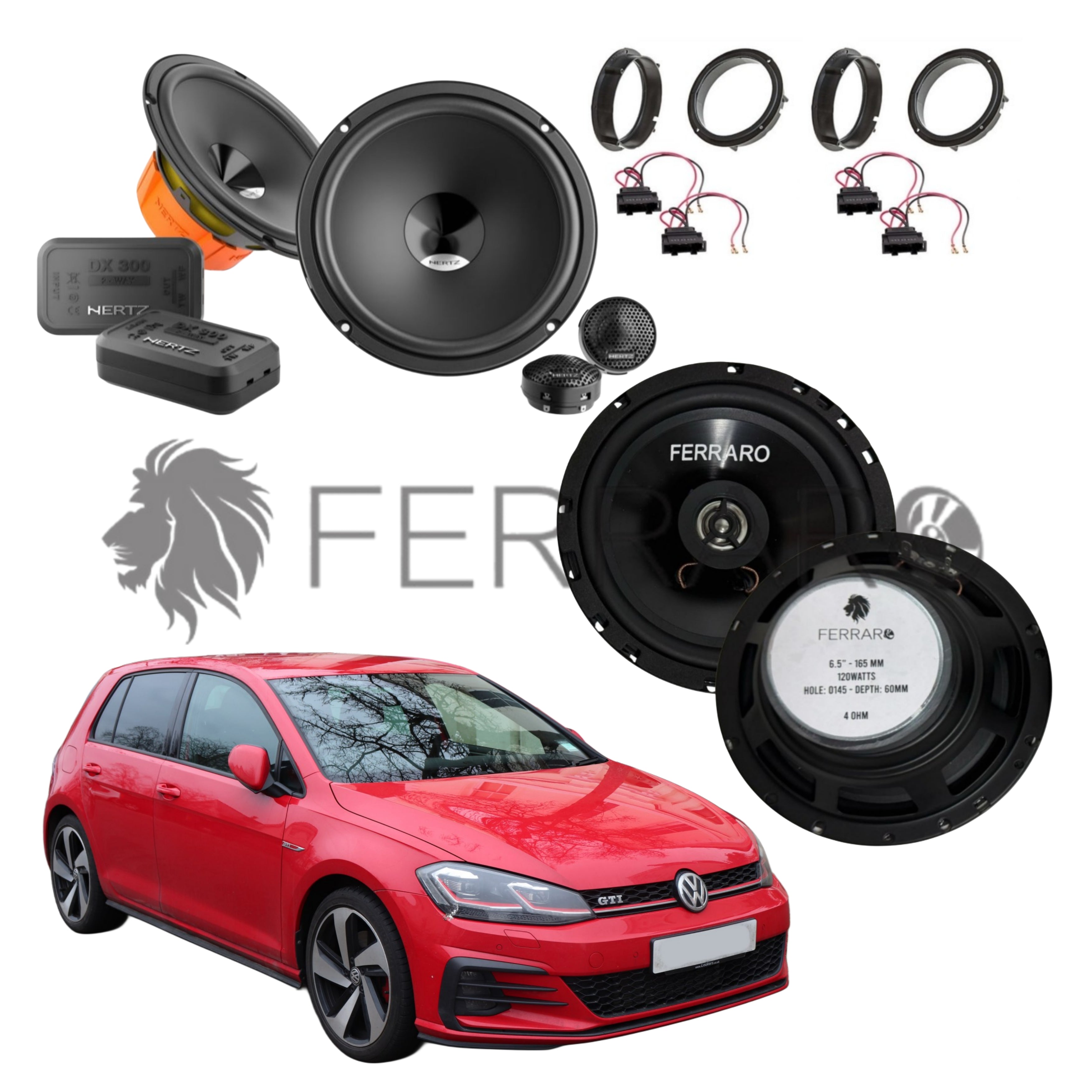 Hertz Kit 6 Casse | DSK 165.3 | ASC-552PC | Ant/Post | VW Golf 7ª Serie dal 2013>