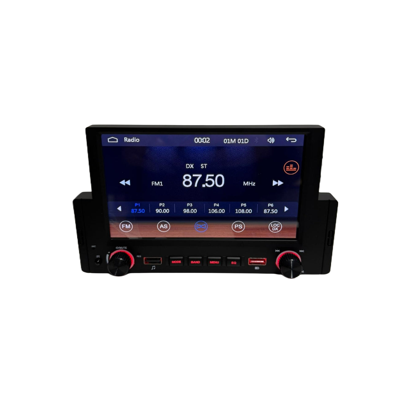 Autoradio Universale Fisso, 1Din 6.2"Pollici, Bluetooth, CarPlay, Android Auto