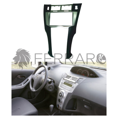 Car Radio Panel, 2DIN, Toyota Yaris, 2006 - 2012