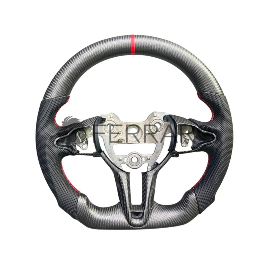 Volante Sportivo per Hyundai i30N Elantra (2010-2017), Carbonio, Customizzato in Pelle