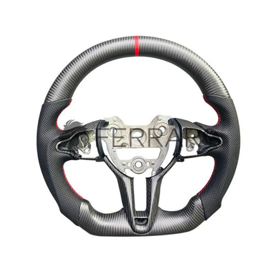 Volante Sportivo per Hyundai i30N Elantra (2010-2017), Carbonio, Customizzato in Pelle