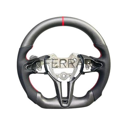 Volante Sportivo per Hyundai i30N Elantra (2010-2017), Carbonio, Customizzato in Pelle