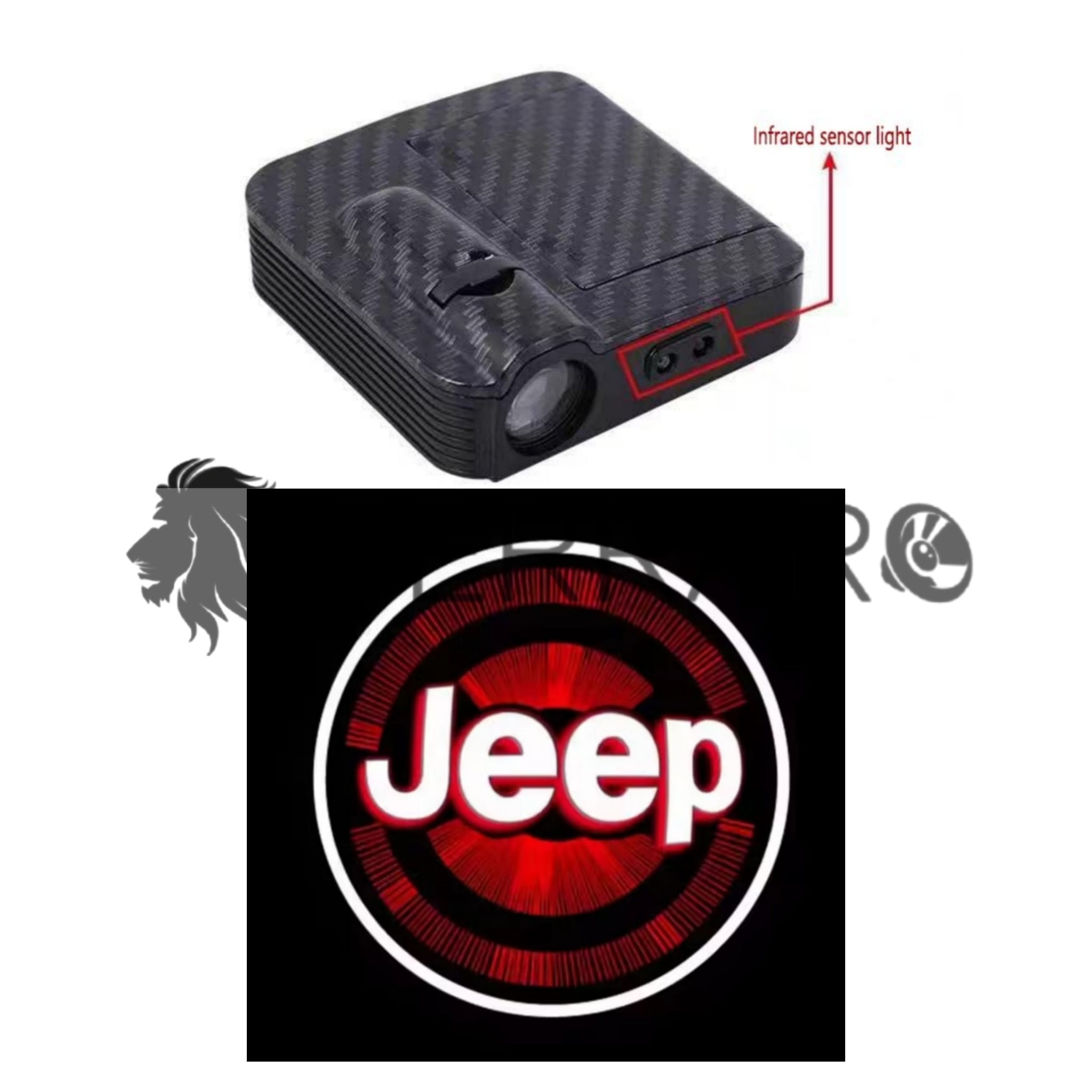 Luce Cortesia Jeep  | Universale | Adesivo | Batteria (NO INCL.)