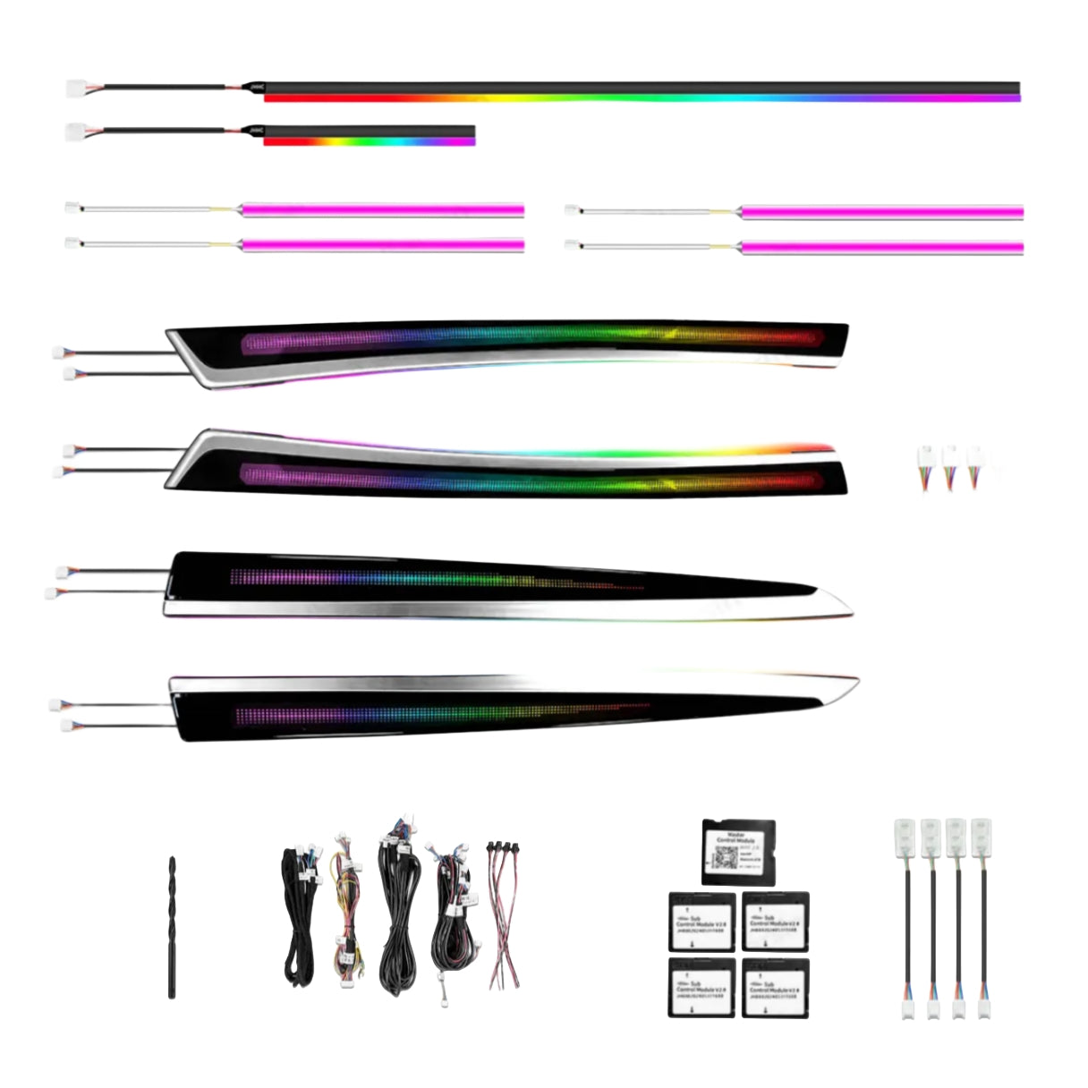 Ambient Light per BMW Serie 5 F10, F11 (2011-2017), 256 Colori, APP