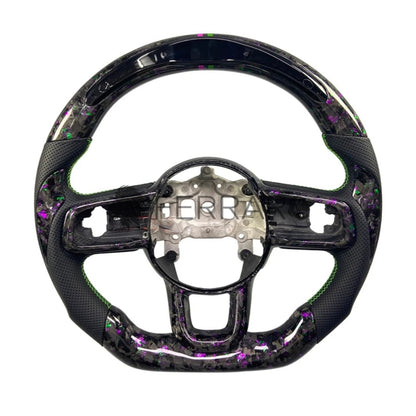 Volante Sportivo per Jeep Wrangler JL, JT, Carbonio, Customizzato in Pelle