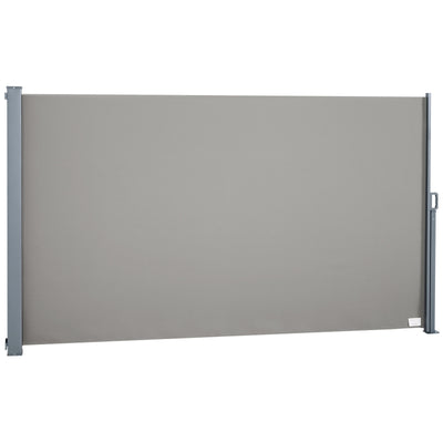 Outsunny Tenda da Sole Laterale e Avvolgibile (3x1.6m) in Alluminio e Poliestere Imperemabile Anti-UV, per Vento/Privacy