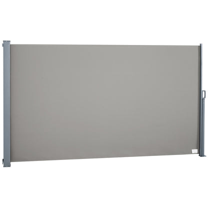 Outsunny Tenda da Sole Laterale e Avvolgibile (3x1.6m) in Alluminio e Poliestere Imperemabile Anti-UV, per Vento/Privacy