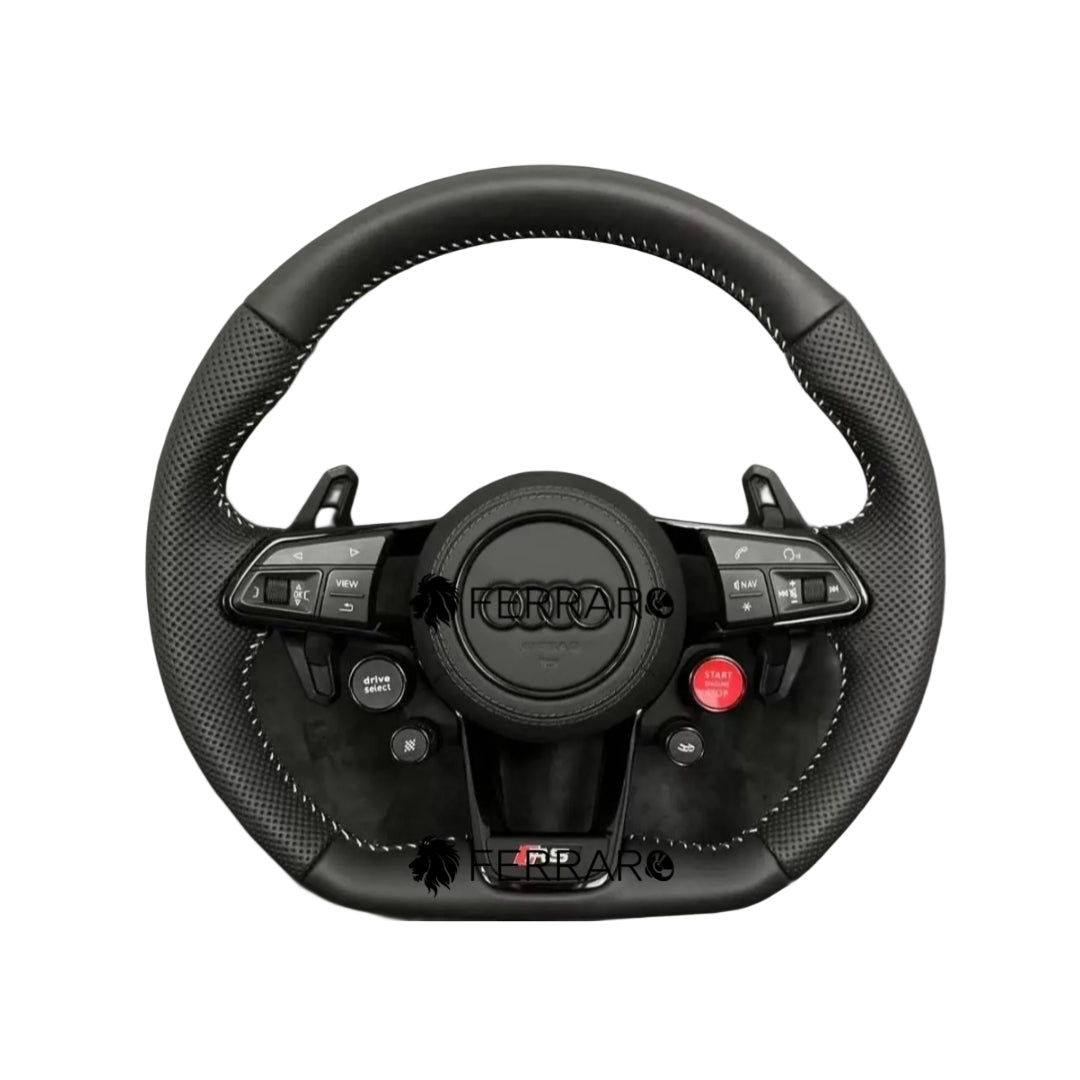 Volante per Audi, Mezzo Punzonato, Filettatura, Pulsanti, RS