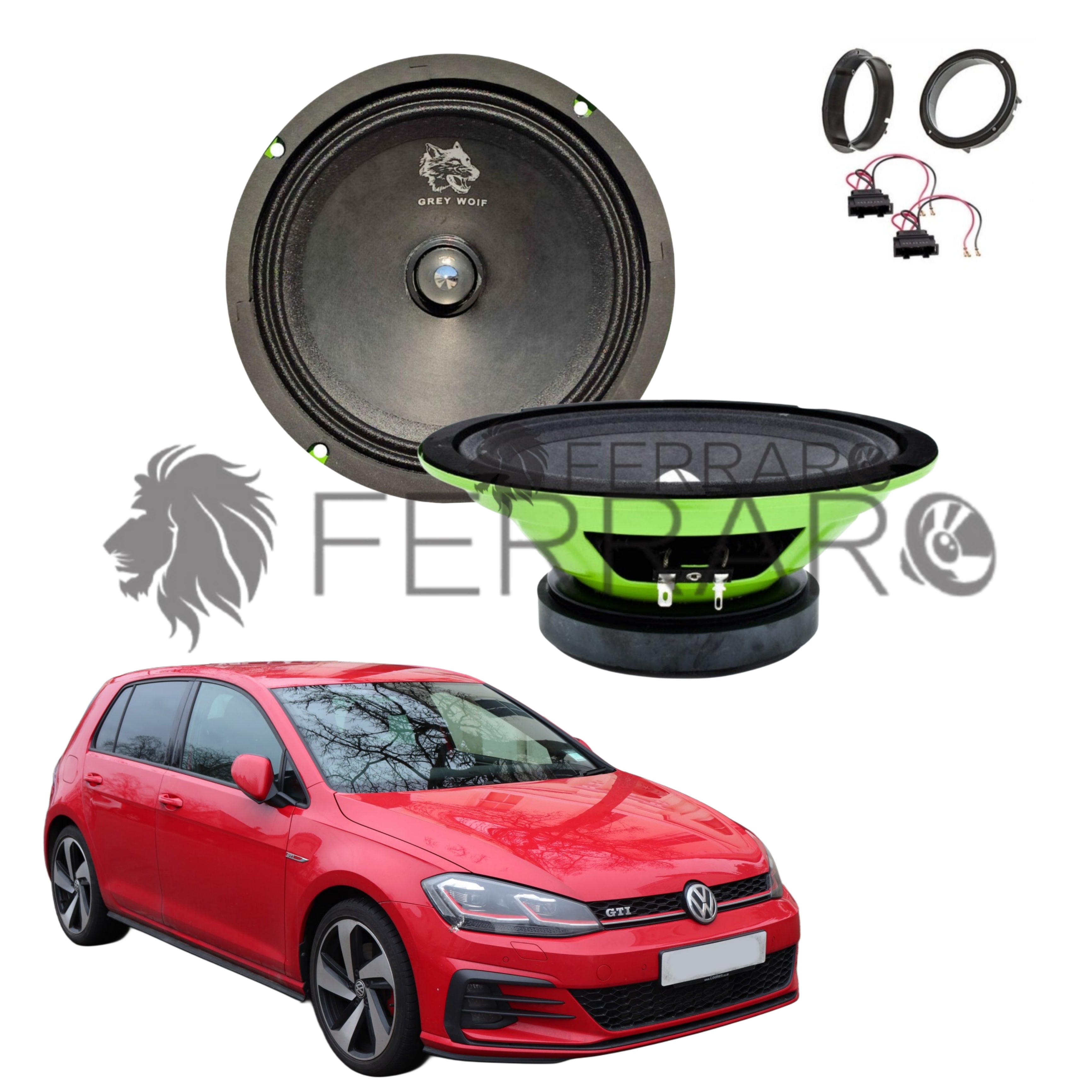 FerraroStore Kit 2 Altoparlanti | PV165.3 | Ant o Post | VW Golf 7ª Serie dal 2013>