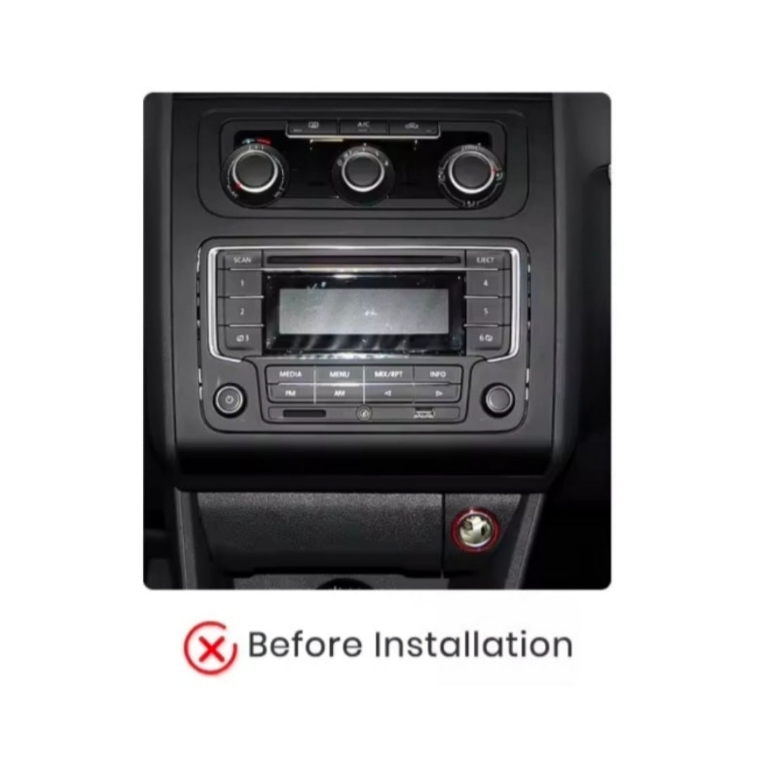 Kit Montaggio Autoradio 9"Pollici Volkswagen Touran (2011-2015) Mascherina, Cablaggio Autoradio Android