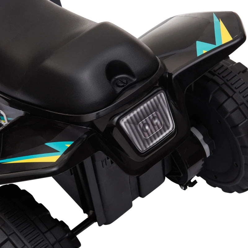 HOMCOM Quad Elettrico per Bambini 18-36 Mesi con Batteria Ricaricabile da 6V, 72x40x45.5 cm, Nero