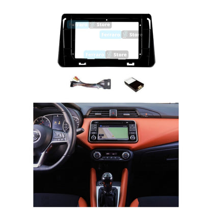 Kit Montaggio Autoradio 9"Pollici Nissan Micra (2017-2023) Mascherina, Cablaggio Autoradio Android