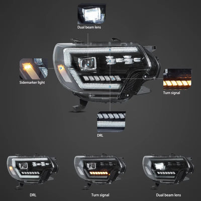Fanali Anteriore Completo per Toyota Tacoma (2012-2015) a LED