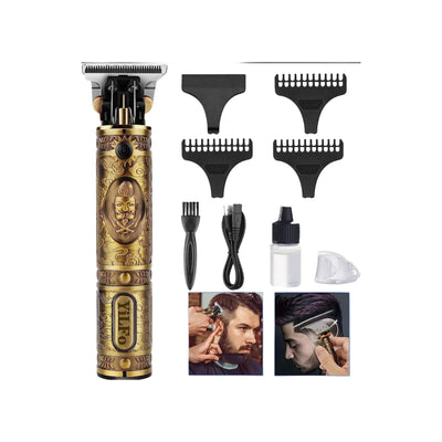 Rasoio a Batteria - Tagliacapelli Uomo Professionale, Barba, Regola Barba e Capelli, Ricarica USB per Uso Domestico