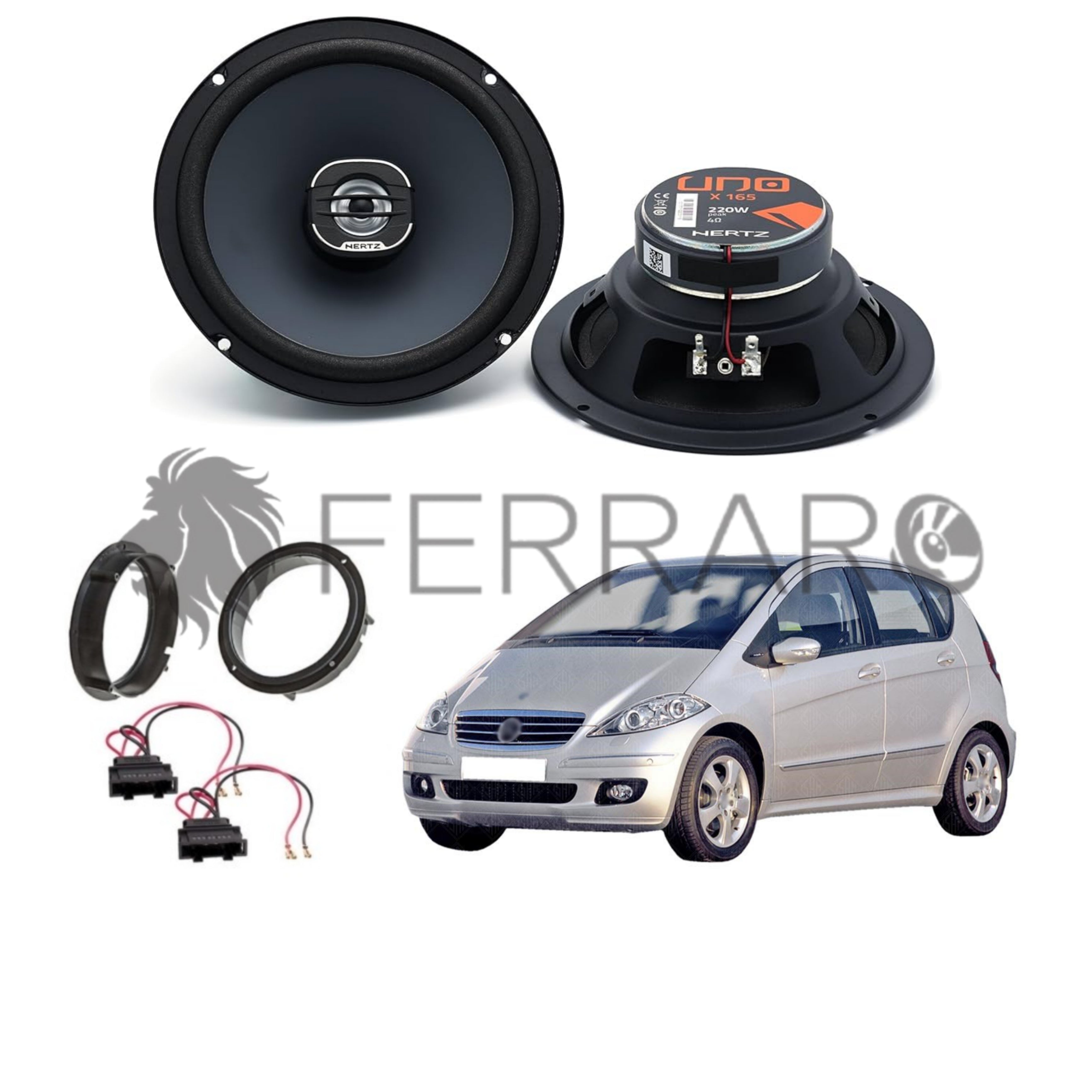 Hertz Kit 2 Casse | X 165 | Anteriore | Mercedes Classe A/B W169/W245 2004-2012