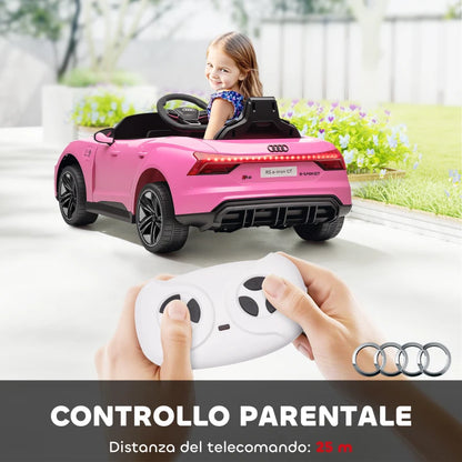 HOMCOM Auto Elettrica per Bambini 3-5 Anni con Telecomando, Sospensioni e Clacson, 103x58x41 cm, Rosa