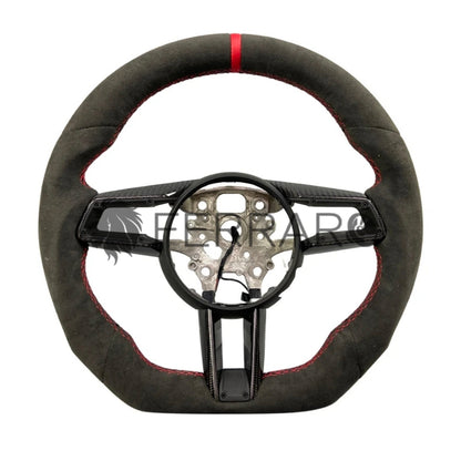 Volante Sportivo per Porsche Macan, Cayenne, Panamera , Carbonio, Customizzato in Pelle